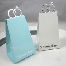 fancy small gift candy lollipop packing boxes with ring for wedding