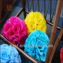 2013 hot sale champagne round silk flower balls for wedding decoration