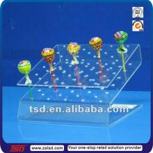 TSD-A705 high transparent acrylic lollipop stand display/desk top acrylic lollipop display