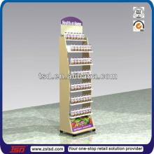 Floor standing wooden health care products/ chewing gum display  rack /  shelf / stand