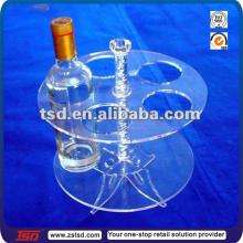TSD-A397 China factory custom hot sale countertop acrylic red wine holder/cute display stand/table w