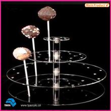 Hot Sale 4 Tier Clear Acrylic Round Lollipop Display Rack