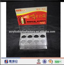 Custom Design Clear Acrylic Material Table Sale Display For Chewing Gum /Wine
