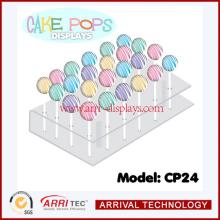 Hot 24 holes acrylic lollipops display,acrylic lollipops display
