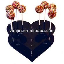 Black Heart Shape Acrylic Wedding Lollipop/ Cake Pop Display Stands 3011404309