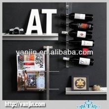 Wall Mounted 7 Bottles Acrylic Red Wine Bottle Display Rack 6091404211