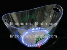12L large LED lighted plastic antique champagne ice bucket for sale