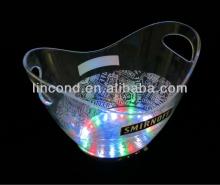 For Champagne  color   changing  acrylic led ice bucket for club