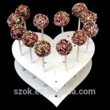 acrylic heart shaped beautiful sweat candy lollipop display stand
