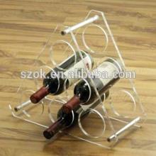 Clear cheap hot sale acrylic red wine display rack from China