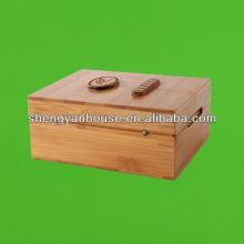 Contemporary antique red wine wood box
