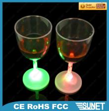 2014 high quality led custom flashing red wine cup wedding favor decoration christmas gift made in c