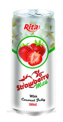 Coconut Jelly Strawberry Milk