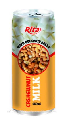 Cashew Nut Milk With Coconut Jelly