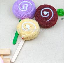 Lollipop shape towel cake, Microfiber