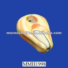 Yellow corn ceramic engraved smoking  pipe 