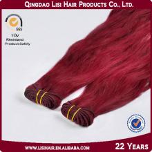 Virgin Remy Full Cuticle Tangle and Shedding Free Red Wine Hair Weave
