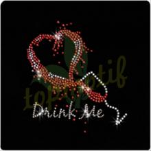 Drink me red wine crystal stone for summer tee