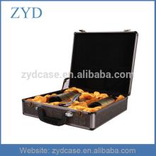 Portable Waterproof Shockproof Aluminum Red  Wine   Case  With Handle ZYD-HZM wine c002