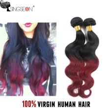 Factory low price Top quality Virgin red wine color hair