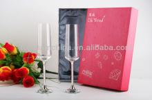 Hand-made lead free clear crystal wine champagne drinking glass set