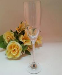 Lead free clear crystal champagne wine glass cup set with stone