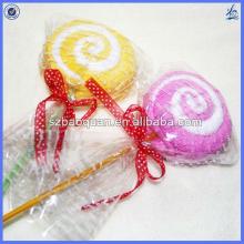 decorative handmade lollipop shape towel cake