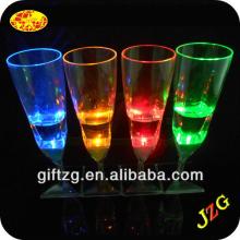 Water active led glow four color Champagne glass cup