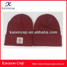 red wine color winter beanie hats caps blank cap hat