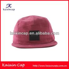 OEM 5 Panel Cap With Red Wine Color For Ladies 5 Panel Caps Hats