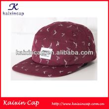 OEM 5/Five Panel Camper Cap/Hats With Red Wine Color Caps Hat
