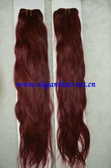 qingdao company natural wave red wine Brazilian human remy hair weave