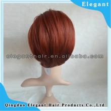 made in qingdao company red wine synthetic hair ponytail with cheap price for wholesale