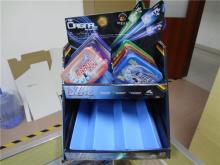 2 Tiers Cardboard Display Stand for Chewing Gum , Counter Top Tray with Glossy Laminating