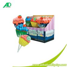 advertising pop candy display paper lollipop display stand