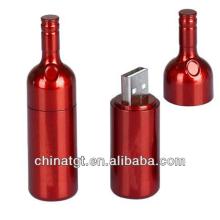 custom red wine bottle usb flash drive