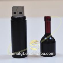 Low price sale plastic usb flash drive for  Red   Wine   bottle  promotion gift