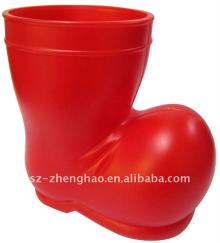 PE Plastic Blowing Christmas Shoe Candy Toy for Promational Gift