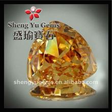 trillion cut gemstone champagne cubic zirconia loose stones CZTN0004