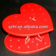 Heart shape lovely acrylic lollipop display stands holder