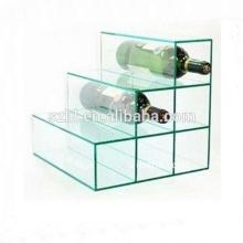 3 tiers acrylic tier display case for red wine