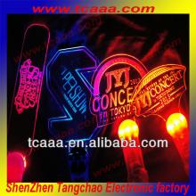 Hot sales acrylic led flashing lollipop strobe light emitting stick for concert