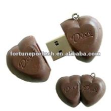 heart shape usb chocolate gift