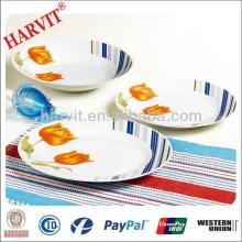 Vintage Tulip Pattern Colored Porcelain Kitchen Ware Dinnerware  Set /18PC  Dining  Room  Table  Ware  Set s
