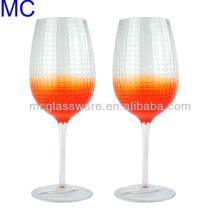 gorgeous  hand - painted  red wine glass