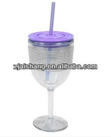European Fashionable First Rate High Quality food grade double wall champagne glass cup Bpa free