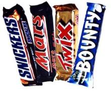  Mars   Snickers   Twix   Bounty 