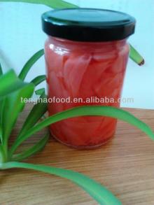 Glass or plastic bottle packaging pink color pickled sushi ginger(shoga,gari)