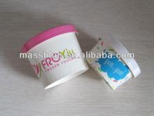 Biodegradable Recycle Custom Frozen Yogurt Paper Cups With Lids