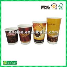 custom printed double wall insolated hot paper cup take away